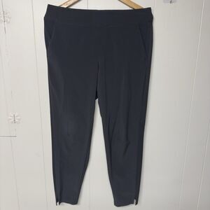 Athleta Brooklyn Mid Rise Ankle Pants Stretch Activewear Black Women Size 6 VGUC